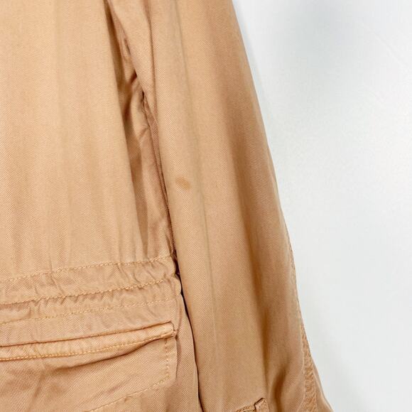 Max Jeans Small Orange Zip Front Jacket Lightweight Cinch Waist Utility Casual - Picture 6 of 13